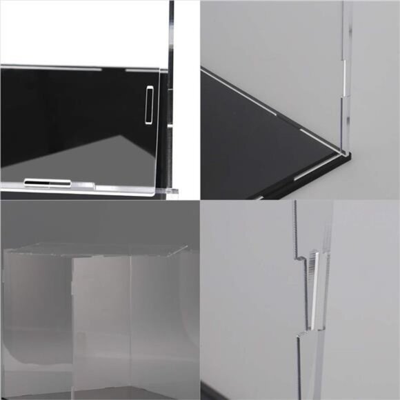 Display Case for Collectibles Assemble Clear Acrylic Box Alternative Glass Case - Picture 6 of 7
